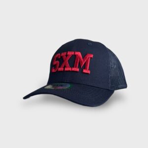 Casquette sxm trucker navy & bordeaux side