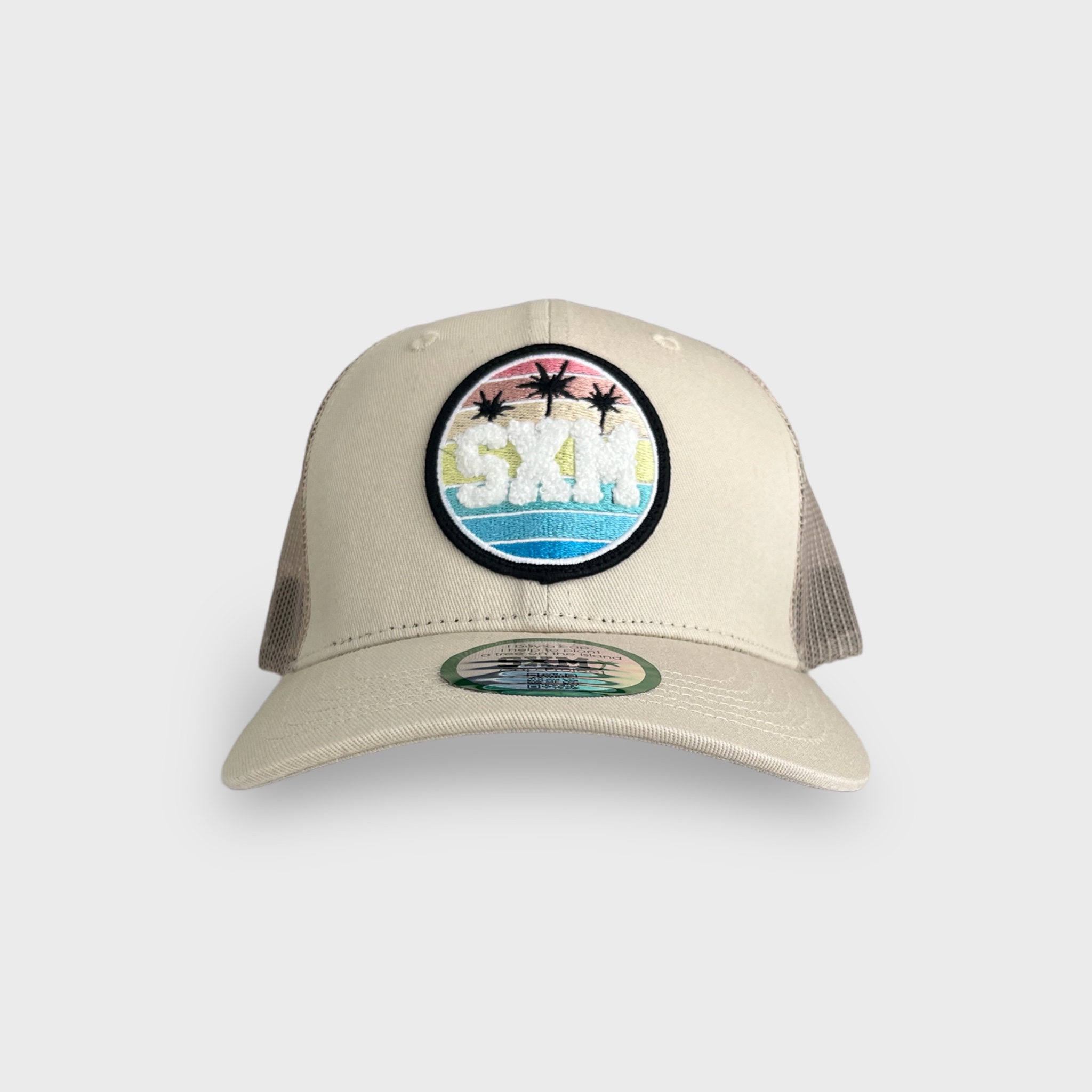 Casquette SXM trucker patch beige face